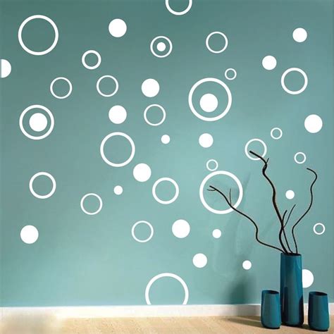 Circular Rings & Dots Wall Decals - Trendy Wall Designs | Wall paint ...