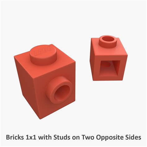 lego bricks 1x1 3d model