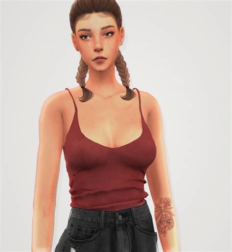 Simple tank top at Elliesimple » Sims 4 Updates