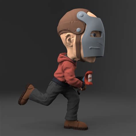 Cartoon Character sculpt from game Rust 3D Model $9 - .fbx .obj .max - Free3D