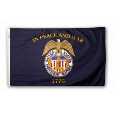 Merchant Marine Flag 2ft. x 3ft. Heading & Grommets