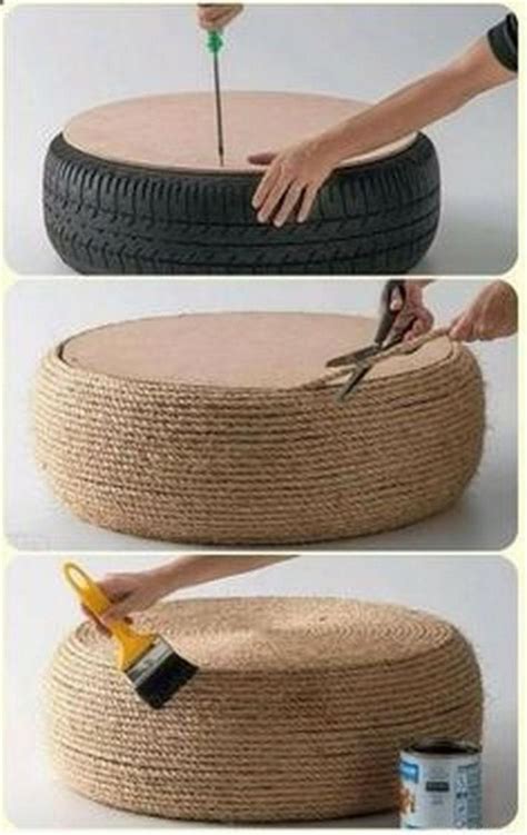 IDEAS CHAIRS, OTTOMAN AND TABLES MADE FROM TIRES – viraldecorations ...