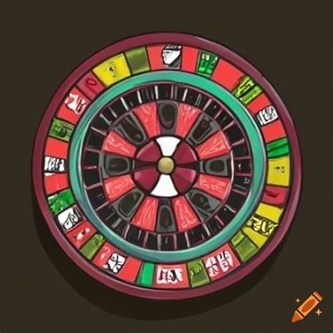 Spinning colorful roulette wheel on Craiyon
