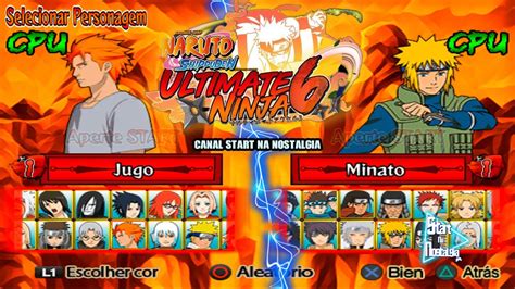 NARUTO ULTIMATE NINJA 6 PS2 - MINATO, JUUGO, KURAMA E MAIS - CPU VS CPU - YouTube