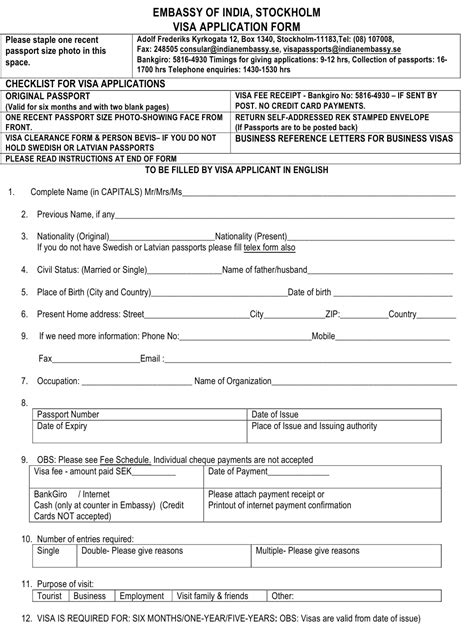 Indian Embassy Berlin Passport Application Form - Printable Form 2024