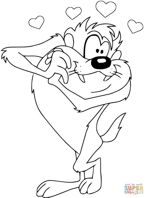 Baby Looney Tunes Taz Coloring Pages at GetDrawings | Free download