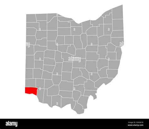 Map of Hamilton in Ohio Stock Photo - Alamy