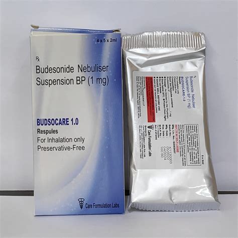 Budesonide Nebuliser Suspension BP 0.5mg, Care Formulation Labs, 4 X 5 ...