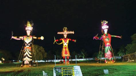 South India’s biggest Ravan Dahan at iskcon - Star of Mysore