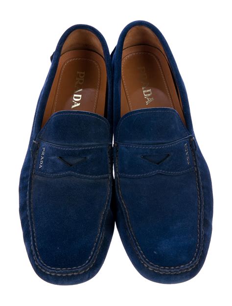 Prada Suede Penny Loafers - Shoes - PRA167410 | The RealReal