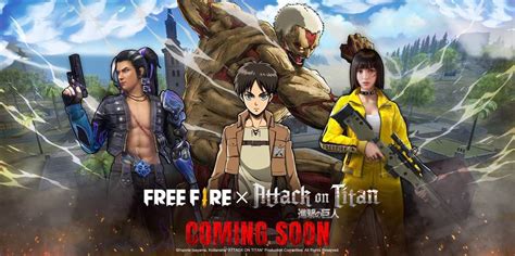 Free Fire Attack on Titan Crossover Announced