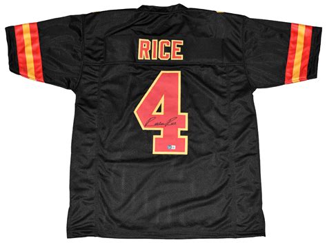 RASHEE RICE SIGNED AUTOGRAPHED KANSAS CITY CHIEFS #4 BLACK JERSEY ...