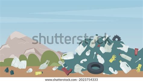 Landfill Garbage Waste Dump Nature Landscape Stock Vector (Royalty Free ...