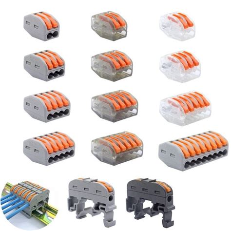 Free Shipping (30-100pcs/lot) 222 WAGO mini fast wire Connectors,Universal Compact Wiring ...