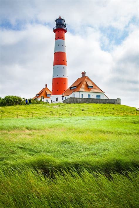 Westerheversand Lighthouse, North Sea, Schleswig-Holstein, Germany 库存图片 ...