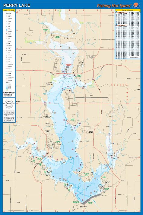 Perry Lake Fishing Map