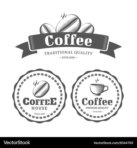 Coffee vintage labels Royalty Free Vector Image