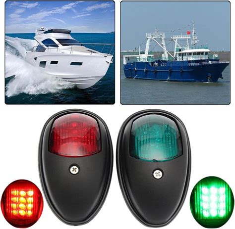 Boat Navigation Lights, 12V Boat Sailing Marine Navigation Lights Yacht Channel Signal Lights ...