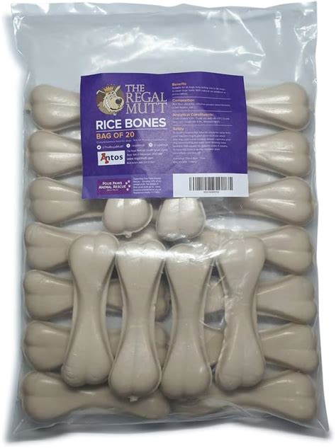 The Regal Mutt – Rice Bones for Dogs (Bag of 20) – BigaMart