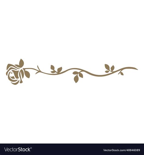 Floral design flower divider Royalty Free Vector Image