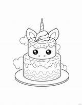 Coloring Pages Cake sketch template