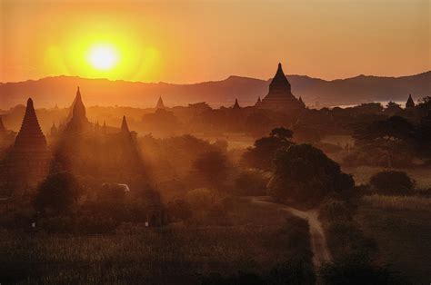 Bagan Myanmar Temples At Sunset by Copyright Pascal Carrion