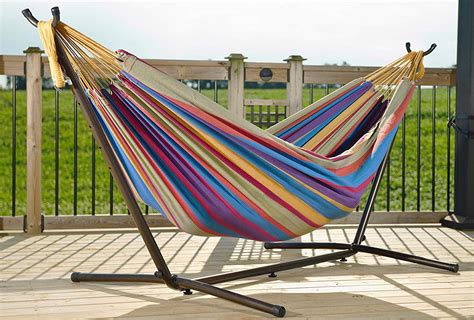 Free Standing Hammock: Large Mixed Bright Colours - Heavenly Hammocks