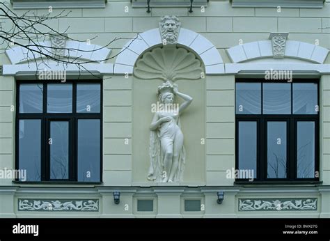 Latvia,Riga ,Art Nouveau Buildings Stock Photo - Alamy