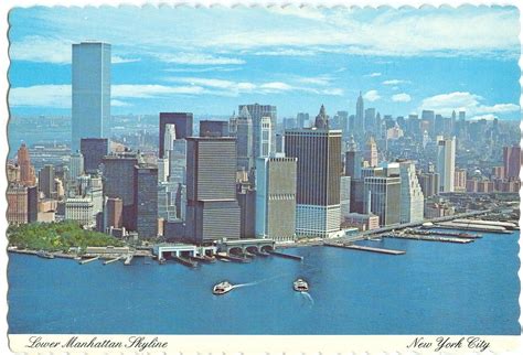 USA, Lower Manhattan Skyline, New York City, 1970s unused Postcard ...