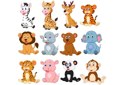 Cartoon Baby Animals Clipart Set Graphic Graphic by tigatelusiji ...