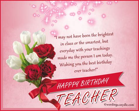 Happy Birthday Quotes To Yuor Teacher