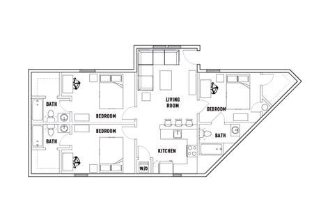 Floor Plans - The Lodges of East Lansing - Student Housing - East Lansing, MI