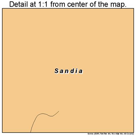 Sandia Texas Street Map 4865168