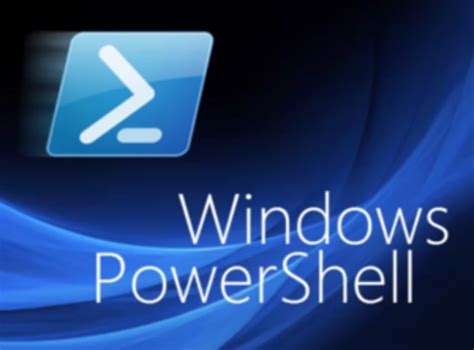 the logo for windows powershell on a dark background with blue swirls ...