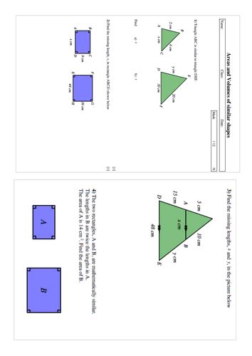 Similar shapes, area and volume! | Teaching Resources