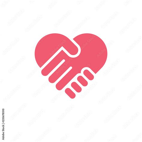 love hand care symbol logo vector Stock 벡터 | Adobe Stock