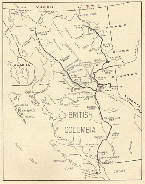 BC Rail Map 1987