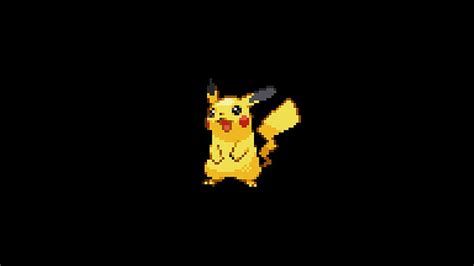 Free download | HD wallpaper: Pikachu, 8-bit, Pokémon, minimalism | Wallpaper Flare