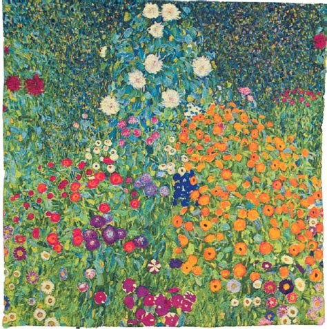 Gustav Klimt Flower Garden - Art Nouveau tapestry