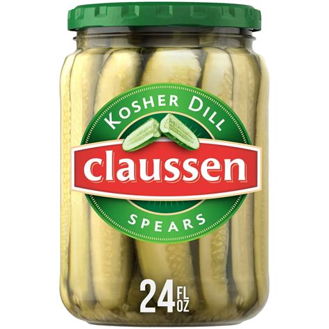 Claussen Kosher Dill Pickle Spears, 24 fl oz Jar - Walmart.com - Walmart.com