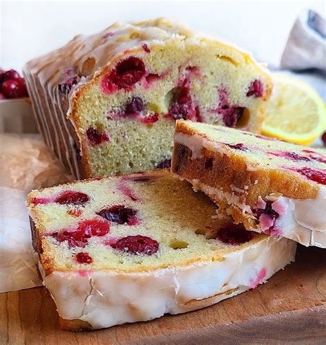 Glazed Lemon Cranberry Loaf - Jessie Bakes Treats