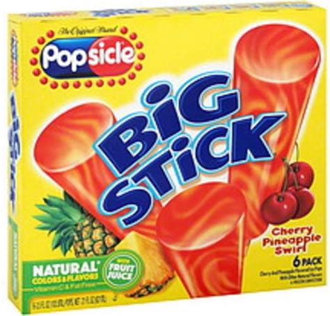 Popsicle Cherry Pineapple Swirl Big Stick - 6 ea, Nutrition Information ...