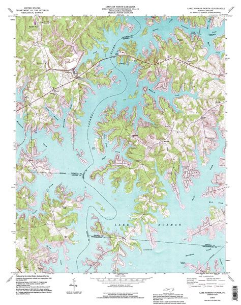 Lake Norman North topographic map, NC - USGS Topo Quad 35080e8