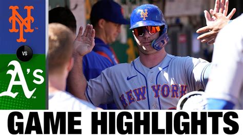 Mets vs. A's Game Highlights (9/25/22) | MLB Highlights - YouTube