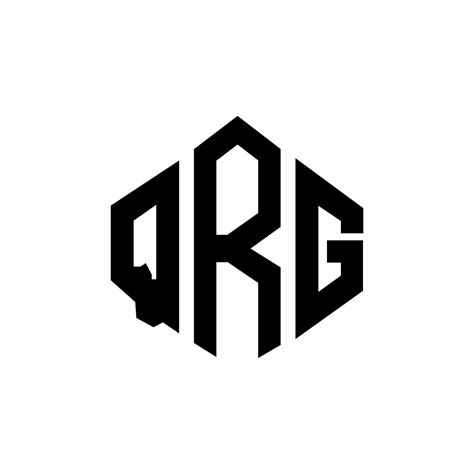 QRG letter logo design with polygon shape. QRG polygon and cube shape logo design. QRG hexagon ...