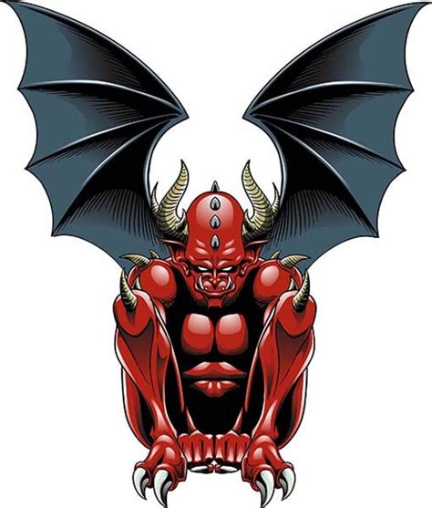 Demon Devil Halloween Satan Batwings Monster Horns Clip | Etsy UK