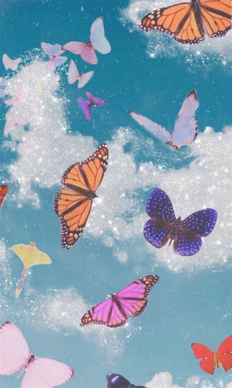 Aesthetic Sparkles Purple Butterflies Wallpapers - Wallpaper Cave