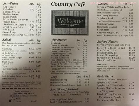 Menu at Country Café cafe, Houtzdale, PA-53