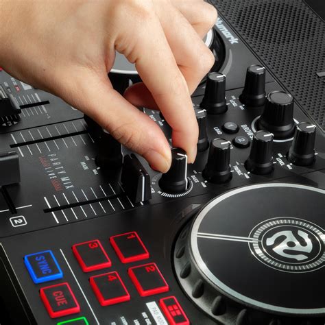 Party Mix Live DJ Controller with Built-In Light Show and Speakers