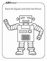 Square Coloring Pages  ABCmouse sketch template